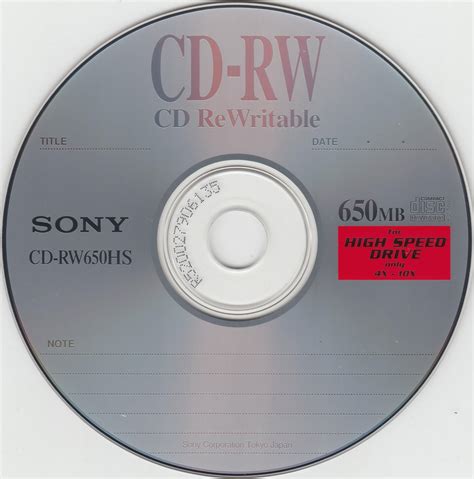 Sony (CD-R & CD-RW) | Gough's Tech Zone