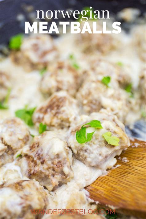 Traditional Norwegian Meatballs (Kjottkaker) Recipe | Wanderzest | Recipe | Norwegian meatballs ...