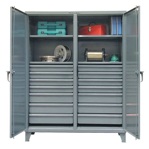 STRONG HOLD Heavy Duty Storage Cabinet, Dark Gray, 78 in H X 72 in W X 24 in D, Assembled ...