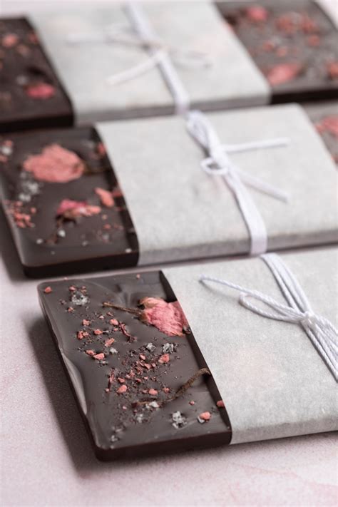 Cherry Blossom Dark Chocolate Bark