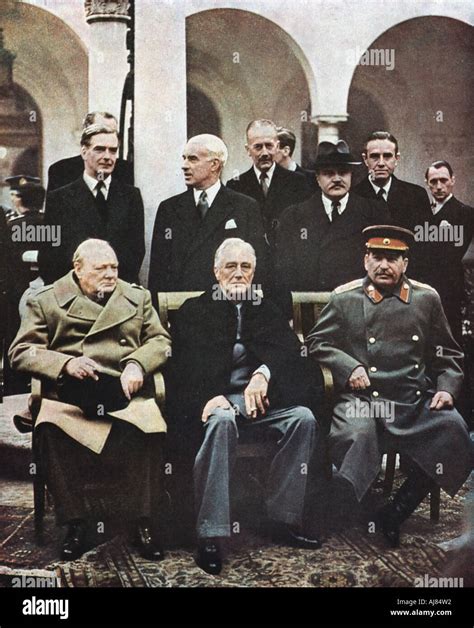 Yalta Conference of Allied leaders World War II 4 11 February 1945 Stock Photo: 8373137 - Alamy