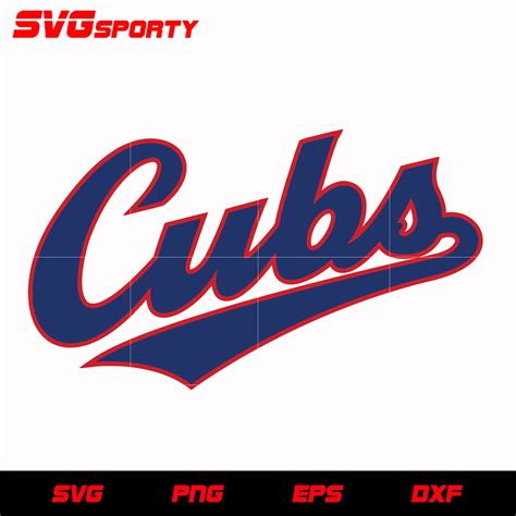 Chicago Cubs Text Logo 4 svg, mlb svg, eps, dxf, png, digital file for ...