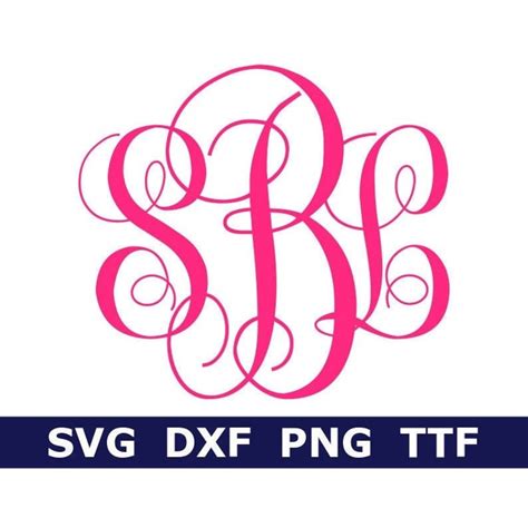 Monogram SVG TTF Alphabet Fancy Monogram School Monogram - Etsy