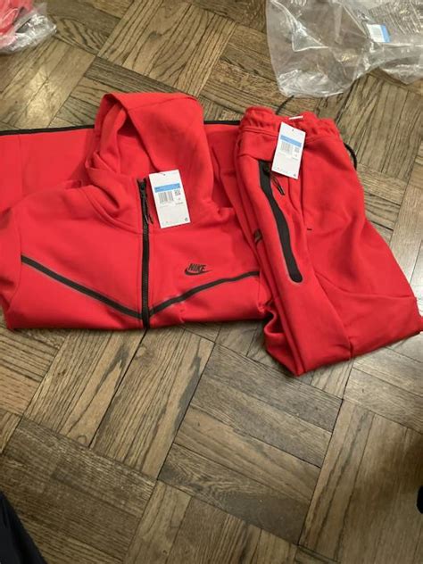 Nike Nike Tech Fleece SET Red Hoodie AND Jogger Pants **KAI CENAT | Grailed