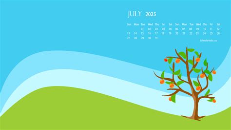 July 2025 Desktop Wallpaper Calendar - CalendarLabs