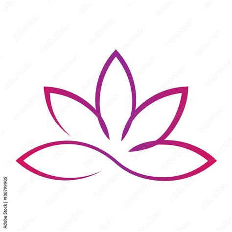 Lotus flower logo Stock Vector | Adobe Stock