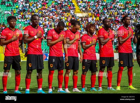 The Angola team during the 2023 Africa Cup of Nations qualifiers between Ghana and Angola at ...