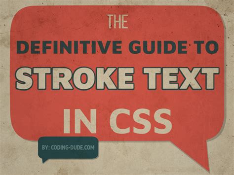 Stroke Text CSS: 📕 The Definitive Guide - Coding Dude