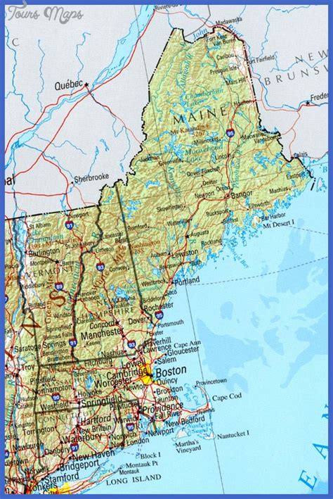 Massachusetts Map Tourist Attractions - ToursMaps.com