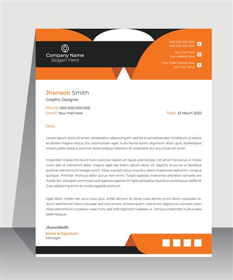 Modern letterhead design template, Professional Letterhead Template in flat style 11578873 ...