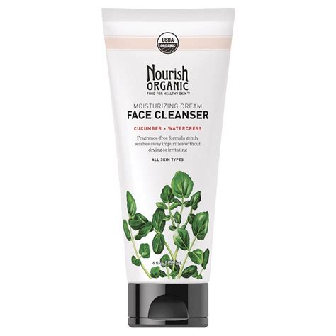 Nourish Organic Moisturizing Face Cleanser - Watercress & Cucumber - 6 fl oz | Face cleanser ...