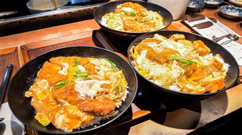 Amazing Katsudon Pork Cutlet and Tempura Rush！ Udon Noodles In Hyogo ...