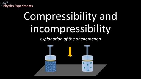 Compressibility and incompressibility - Physics Experiment - YouTube