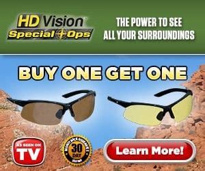 HD Vision Special Ops Glasses As Seen On TV Sunglasses