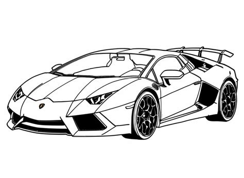 A Lamborghini Car coloring page - Download, Print or Color Online for Free