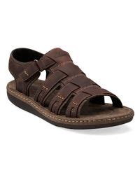 Clarks Union Open Toe Fisherman Sandals in Dark Brown Nubuck (Brown) for Men | Lyst