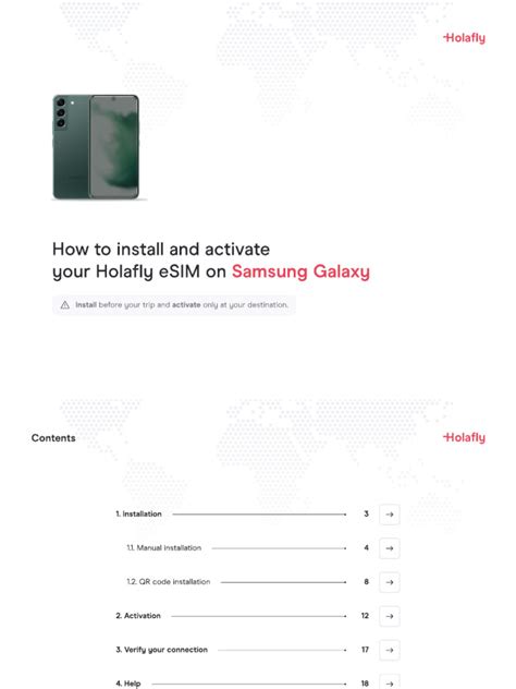 How To Install and Activate Your Holafly ESIM On Samsung Galaxy | PDF