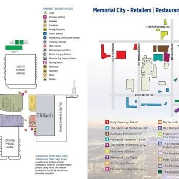 Memorial City Mall Directory Map - Canyon South Rim Map