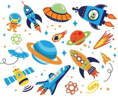 Outer Space Kids Room Peel & Stick Wall Decals | สติกเกอร์, การตกแต่งห้องเรียน, สติ๊กเกอร์น่ารัก