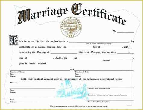 Free Marriage Certificate Template Word Of 42 Free Marriage Certificate Templates Word Pdf Doc ...