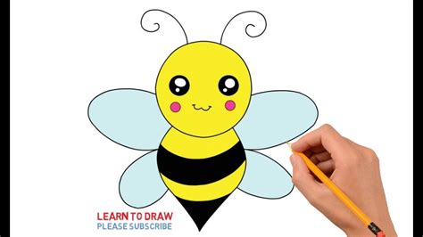 Honey Bee Drawing For Kids