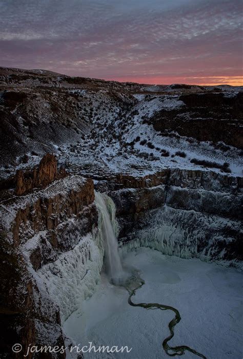 Palouse Falls in winter - WA State | Palouse, Natural landmarks, Scenic