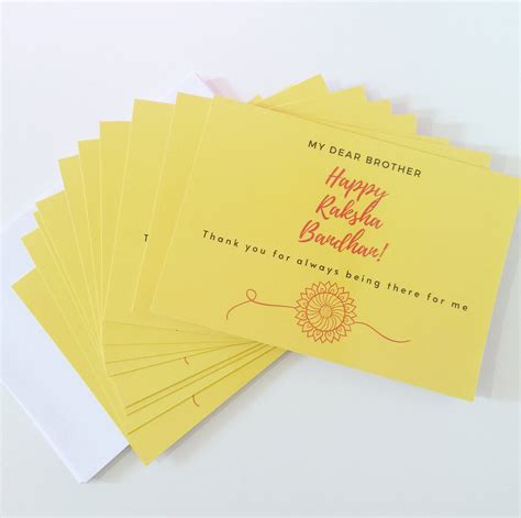 Raksha Bandhan Card Raksha Bandhan Card for Brother Gift - Etsy