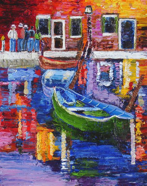 Mary Jo Zorad : HARBOR OIL PAINTING ITALY Mary Jo Zorad Art