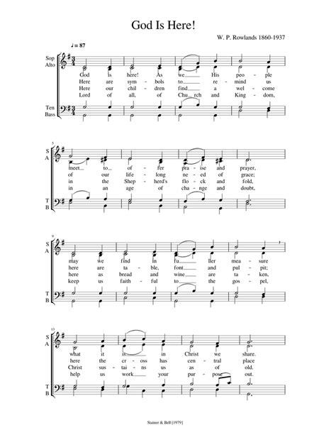 God Is Here! v2 Sheet music for Voice | Download free in PDF or MIDI | Musescore.com