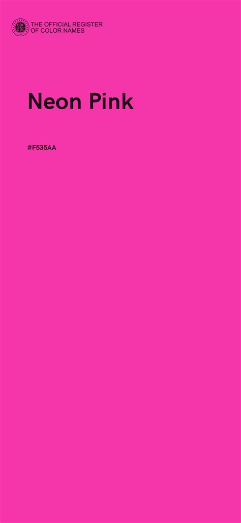 Neon Pink color - #F535AA - The Official Register of Color Names