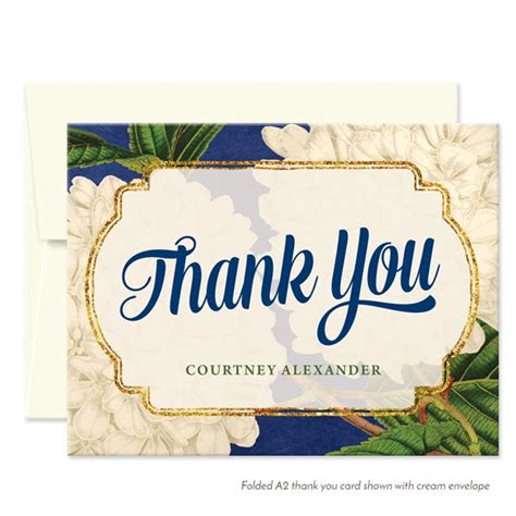 Personalized Thank You Cards - Vintage Hydrangeas | The Spotted Olive
