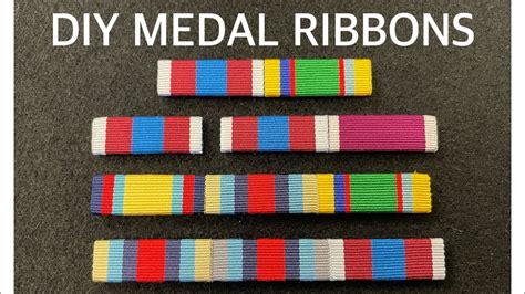 How to make British military medal ribbon bars - YouTube