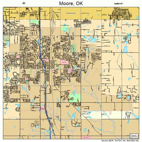 Moore Oklahoma Street Map 4049200