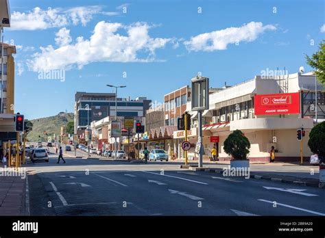 Gwamile Street in city centre, Mbabane, Kingdom of Eswatini (Swaziland Stock Photo - Alamy