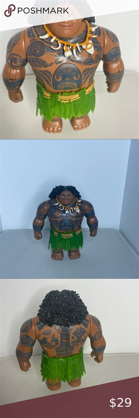 Disney Moana Large Mega Maui Doll Toy Action Figure 10" The Rock Dwayne Johnson Doll Toys, Dolls ...