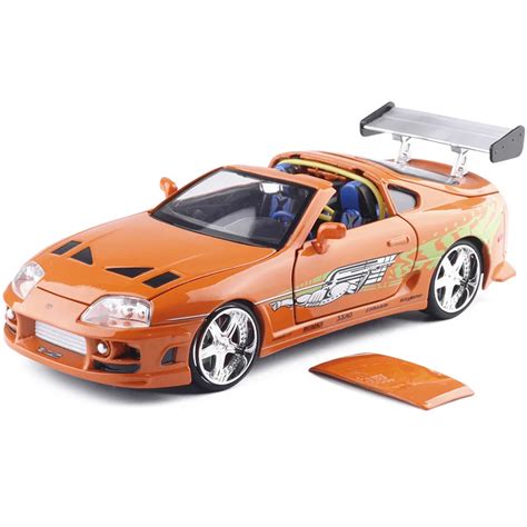 Jada 1:24 Brian's Toyota Supra Orange 1995 Diecast Model Car Toy For Kids Birthday Gifts Toys ...
