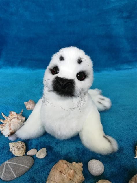 Realistic soft and plush toy: Stuffed baby seal Belek. by Realistic Toys Store on Tedsby | Baby ...