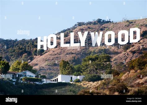 The Hollywood sign Hollywood Hills from Griffith Observatory Los Angeles California United ...