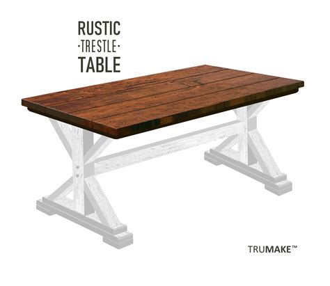 RUSTIC TRESTLE TABLE, Farmhouse Trestle Table, Wood Dining Table, Farm ...