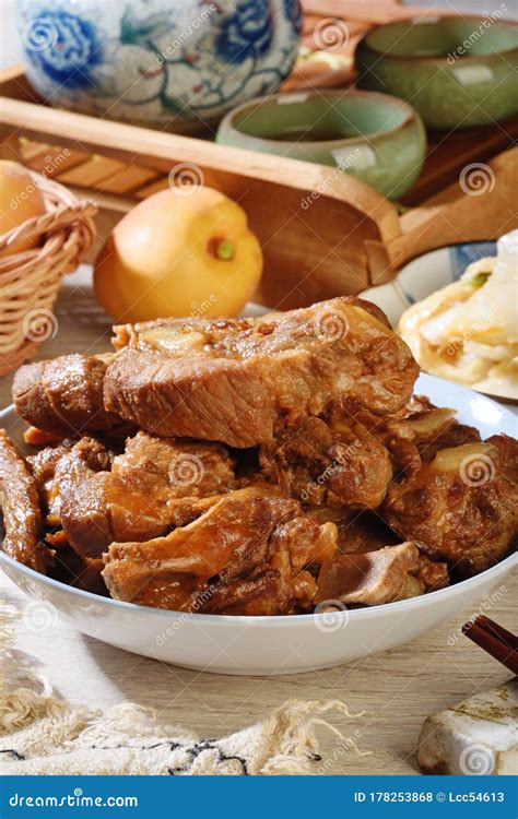 Wuxi style pork ribs stock photo. Image of china, pork - 178253868