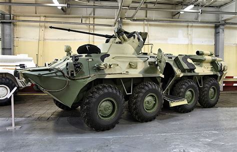 The advanced armored personnel carriers BTR82A of Russian army are ...