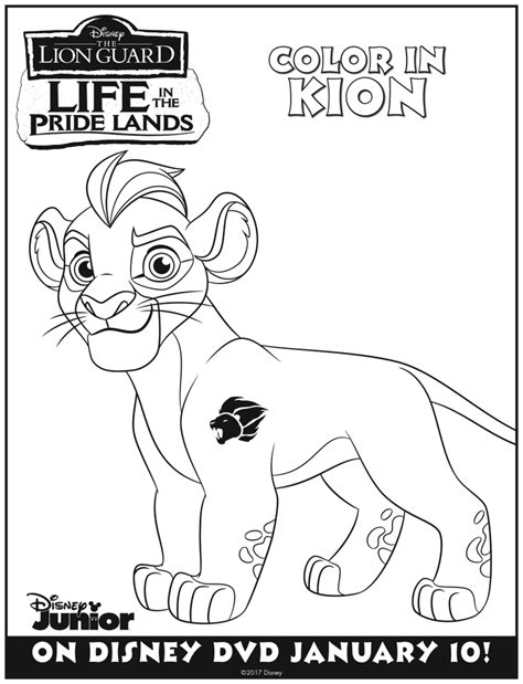 Disney Lion Guard Kion Coloring Page - Mama Likes This