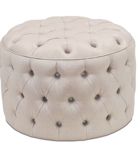 Round Tufted Ottoman With Fringe | Home Design Ideas