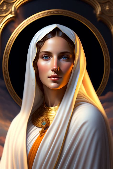 Lexica - Virgin mary mother of jesus full body with beautiful robe and halo and rays coming out ...