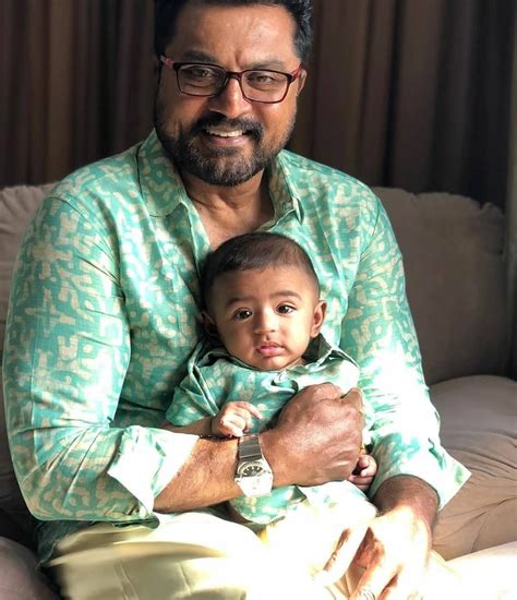 Sarath kumar and his grand son twinning in green! | Fashionworldhub