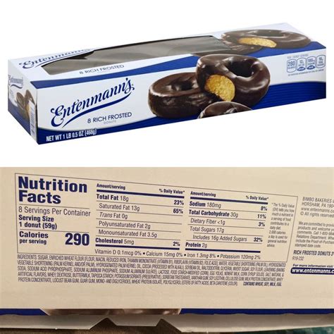 Entenmann’s Rich Frosted Donuts | Nutrition facts, Nutrition, Frost