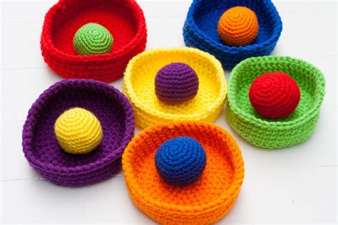 Easy Crochet Toys Pattern: Ball Toss Game - Winding Road Crochet