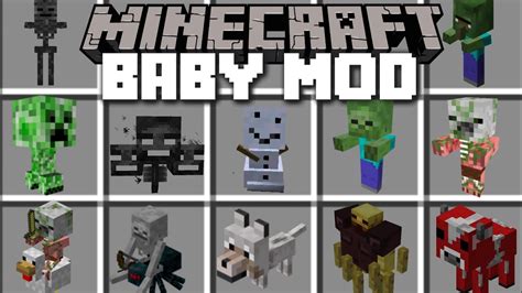 Minecraft BABY MOBS MOD / HELP FIND THEIR PARENTS!! Minecraft - YouTube