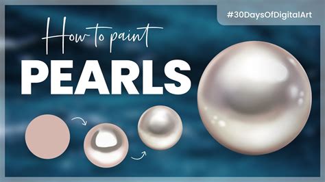 How To Paint Pearls (the easy way!)• 30 Days Of Digital Art 2022 - YouTube