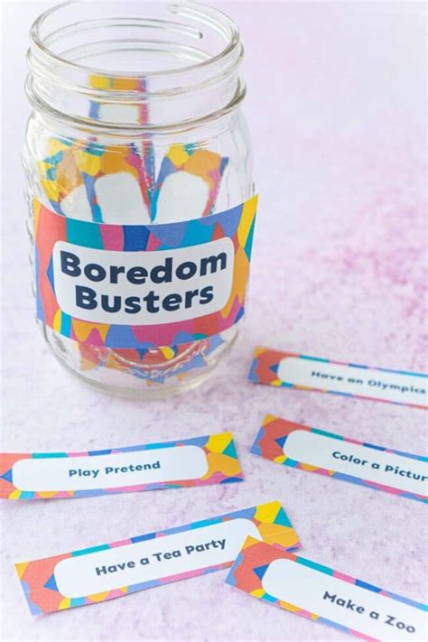 DIY Boredom Busters Jar {Free Printable Kids Activities} - Play Party Plan